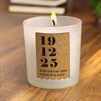 Personalised Anniversary Cork Label Jar Candle Extra Image 2 Preview